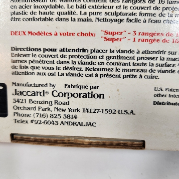 Vtg jaccard chef prep meat tenderizer chef cooking tool 16 blades kitchen tool - Picture 5 of 12